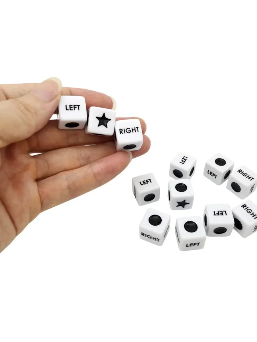 Ahoper Right Left Center Dice Only 12 Dices Prime Dice Game( six sided ,16mm Sta